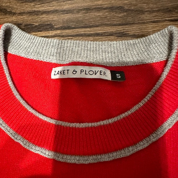 Red sweater w/ lightning bolts on arm - Picture 5 of 6